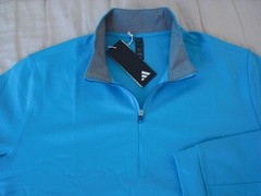 Adidas “Elevated” 1/4-Zip Golf Jersey Top, NWT – Men’s L, Semi Blue Burst, $90
