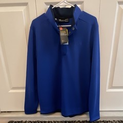 Under Armour ColdGear UA Storm Water Resistant Blue Mock Neck Pullover Men’s L