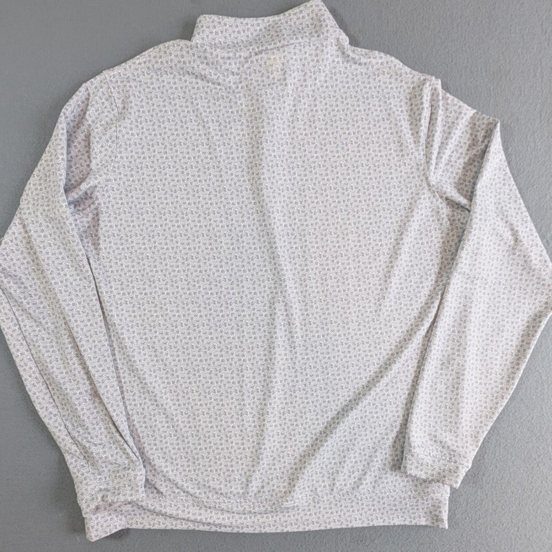 Peter Millar Quarter Zip Pullover Mens Size XL All Over Print Active Golf gallery