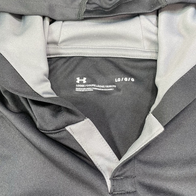 Under Armour Sleeveless Hoodie Mens L Black Loose Training Gym Tank gallery