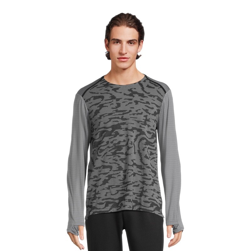 Athletic Works Activewear Shirt Men Soothing Grey XL Polyester Blend Long Sleeve gallery