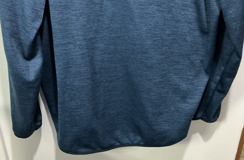 UNDER ARMOUR 1/4 Zip Pullover Mens 2XL Blue & Black Striped Loose Fit Lined UA gallery