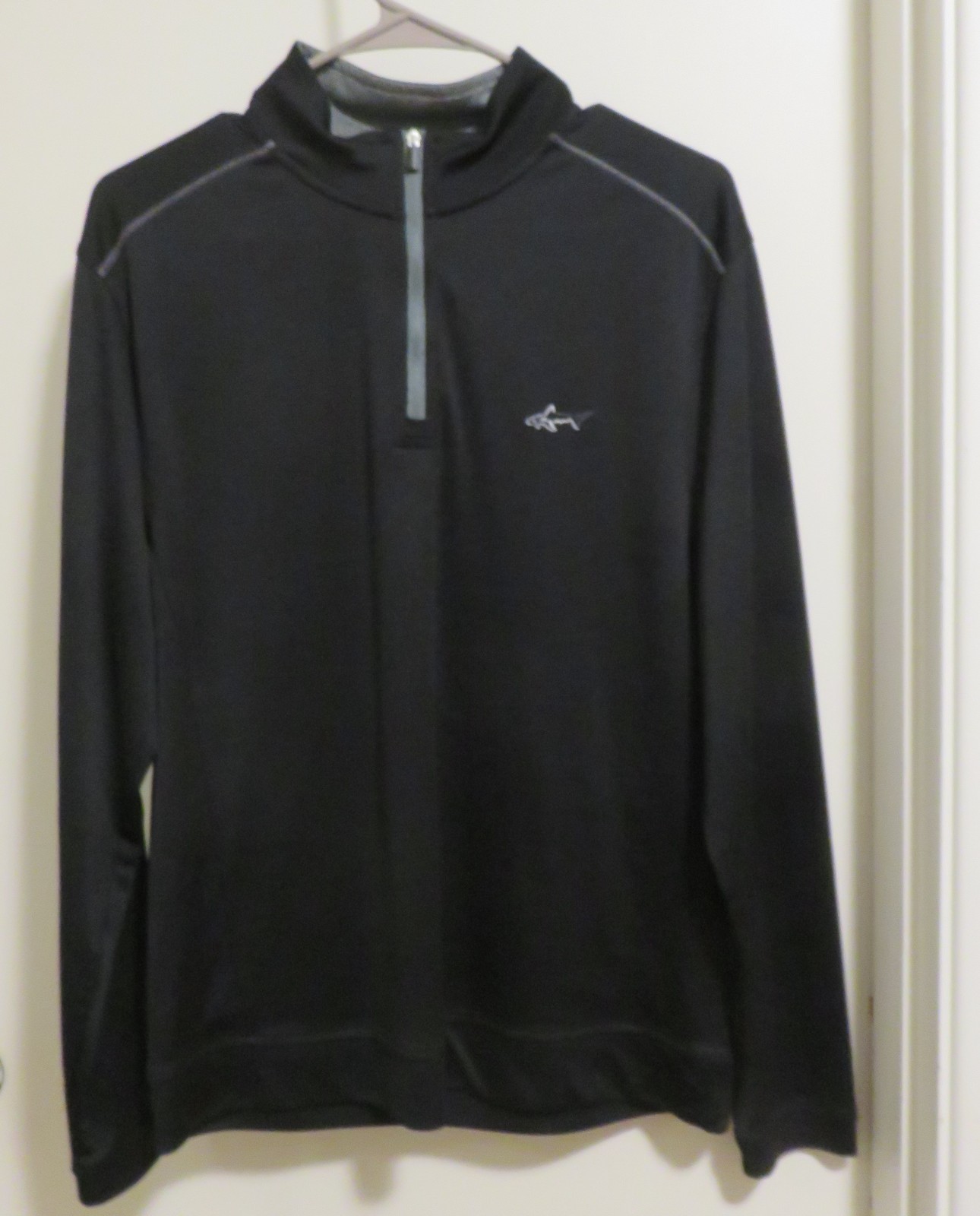 Men's Greg Norman tasso Elba golf 3/4 zip long sleeve polo shirt size Small EUC gallery