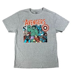 MARVEL COMICS The Avengers Heather Grey Graphic Tee M