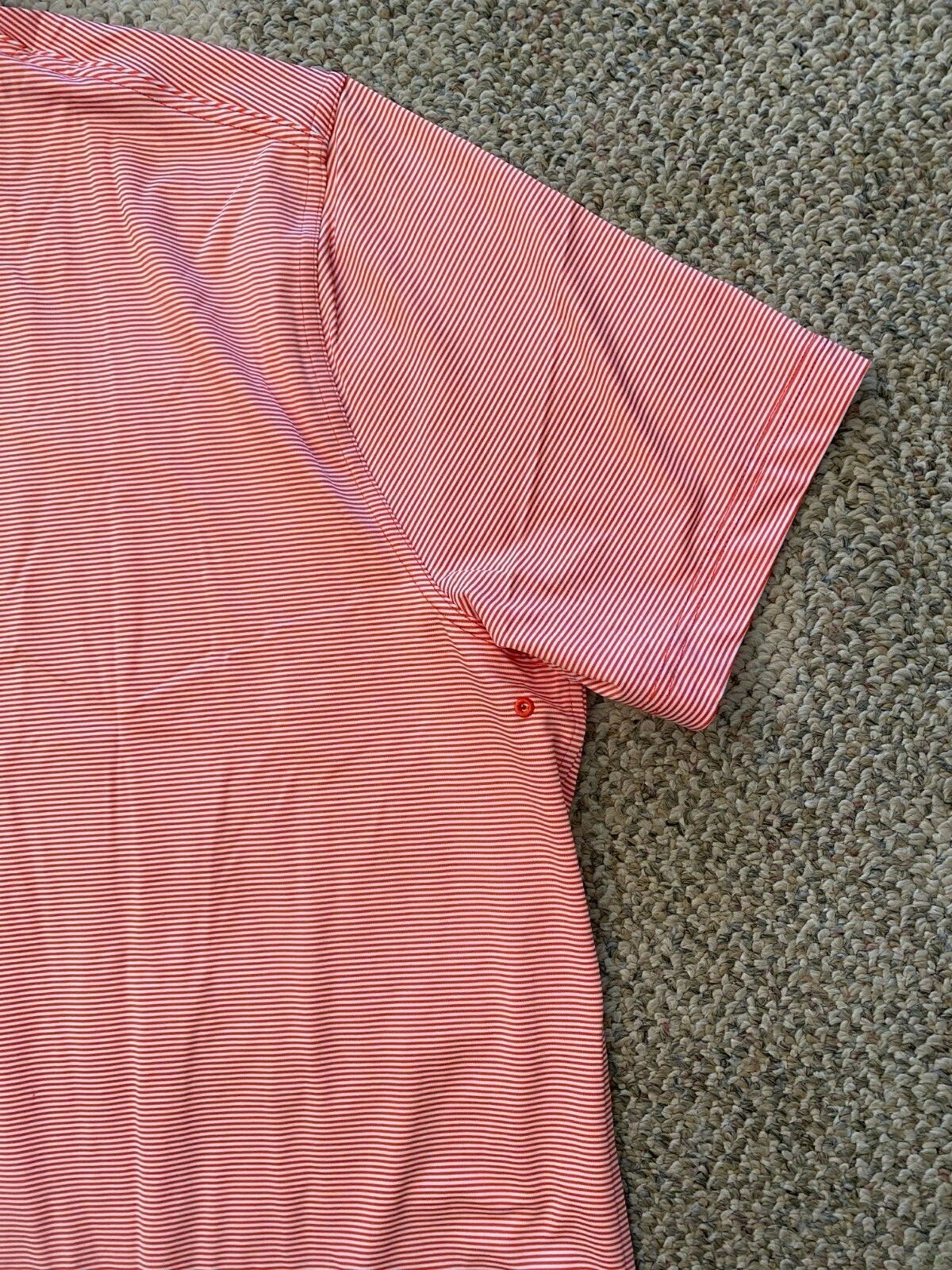 Nike Golf Polo Shirt Top Player Red Striped S/S CV3496 $75 Men's Size XL gallery