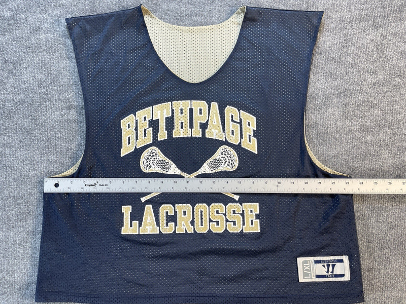 Warrior Authentic Team Mens Reversible Tank Top Bethpage Lacrosse L/XL #4 Blue gallery