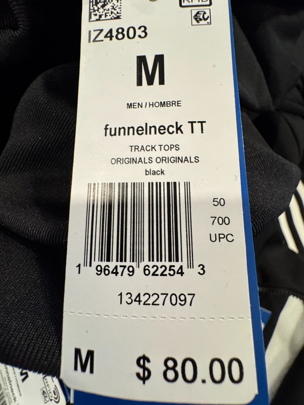 Adidas Funnel Neck TT Track Top Jacket Men Size M IZ4803 Black gallery