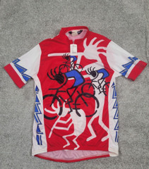 Performance L Mens Red Cycling Jersy Cycle Design kokopelli