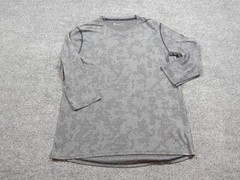 Under Armour Shirt Mens XL Gray T-shirt Threadborne Fitted 3/4 Sleeve