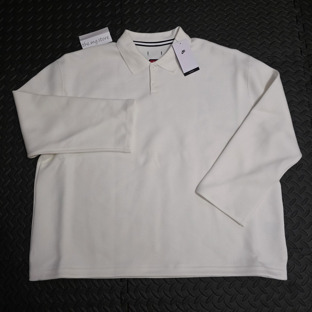Nike Tech Fleece Reimagined 2 Button Top Sail FN3401-133 Men's Sz Large NWT