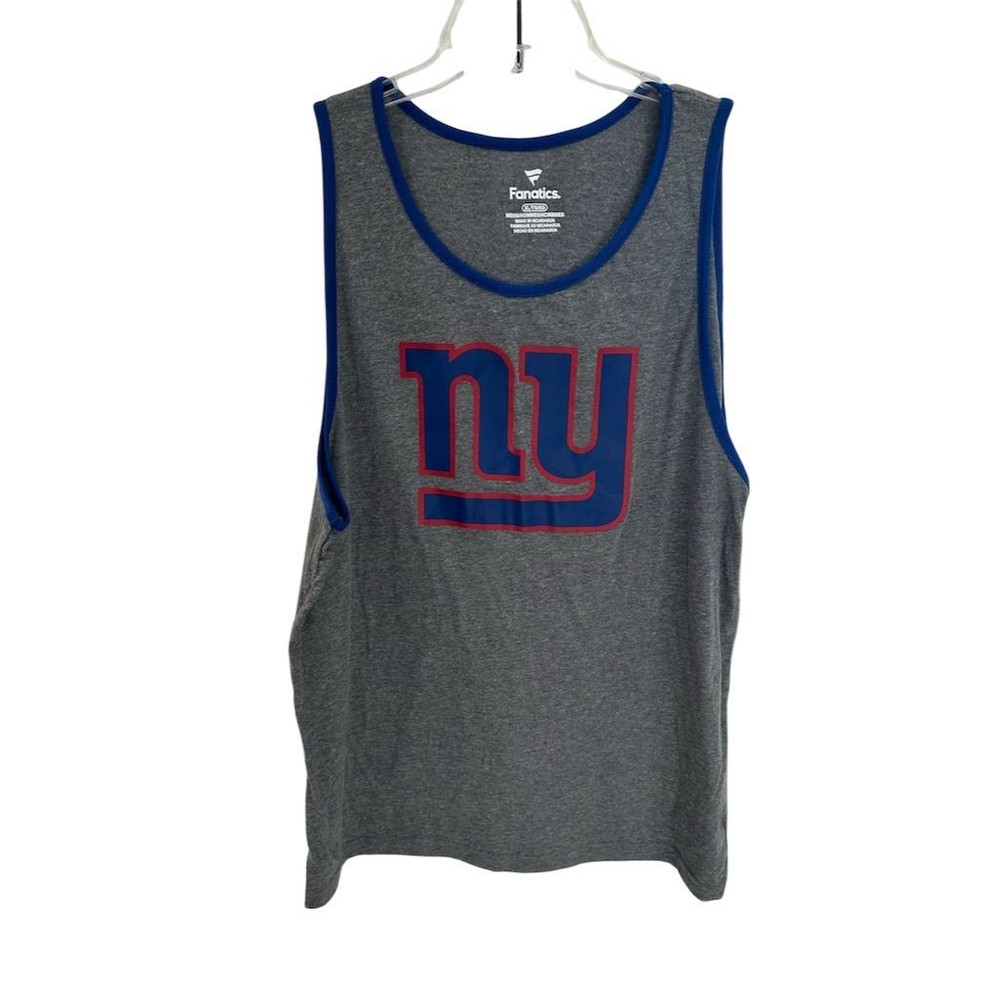 NWT Men's Fanatics New York Giants Sz XL Heather Gray Tank Top SI30