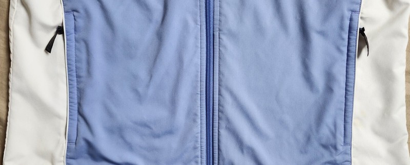 Adidas Climaproof Blue White Shirt Full Zip Men's Size Medium High Neck gallery