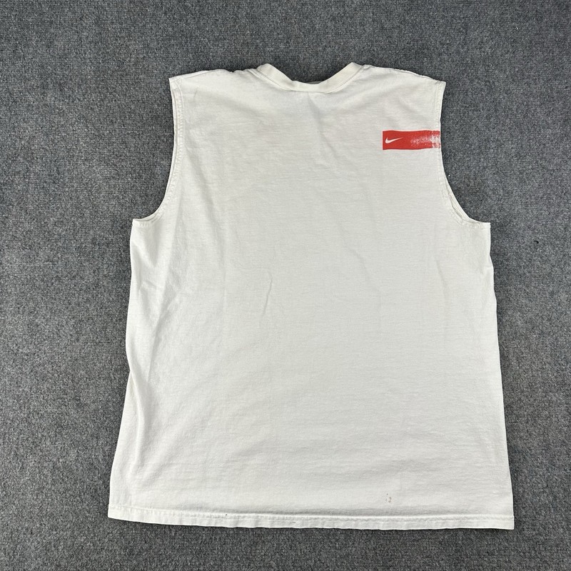 Nike Grey Tag MMIV 2004 Tank Shirt Large Men’s White Vintage Y2K 00s Streetwear gallery