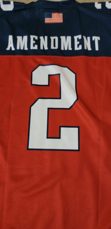 NEW Never Worn USA 2nd Amendment Jersey Size Men's Large America gallery