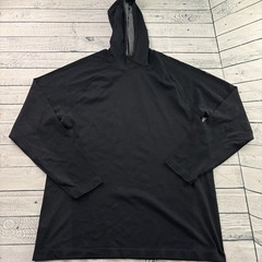Fabletics Long Sleeve Nylon Poly Hooded Athletic T Shirt Men’s XL Black