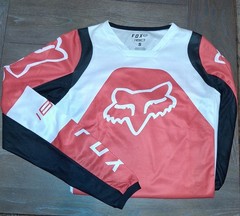FOX Dirt Racing Shirt Mens Size S Tech Long Sleeve Red White Black TRUDRI 180