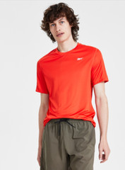 Reebok Men Short Sleeve Crewneck Training Tech T-Shirt Dynam Red Size S