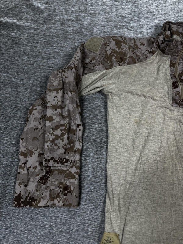 Propper FROG FR Combat Ensemble Shirt Mens Small Desert MARPAT Camo 1/4 Zip gallery