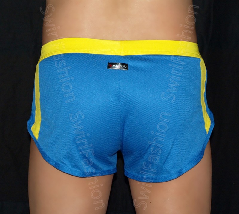 G763 Mens Sport Trunks Side Split Shorts Built-in Pouch Jock gallery