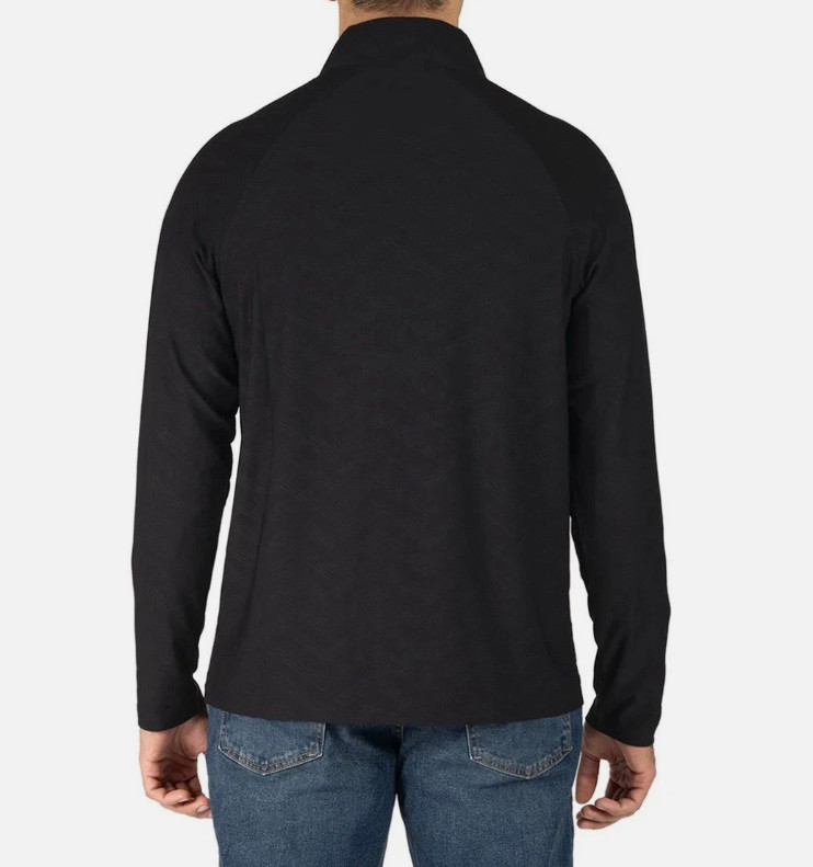 Gerry Men's Active Quarter Zip Long Sleeve Shirt Large black gallery