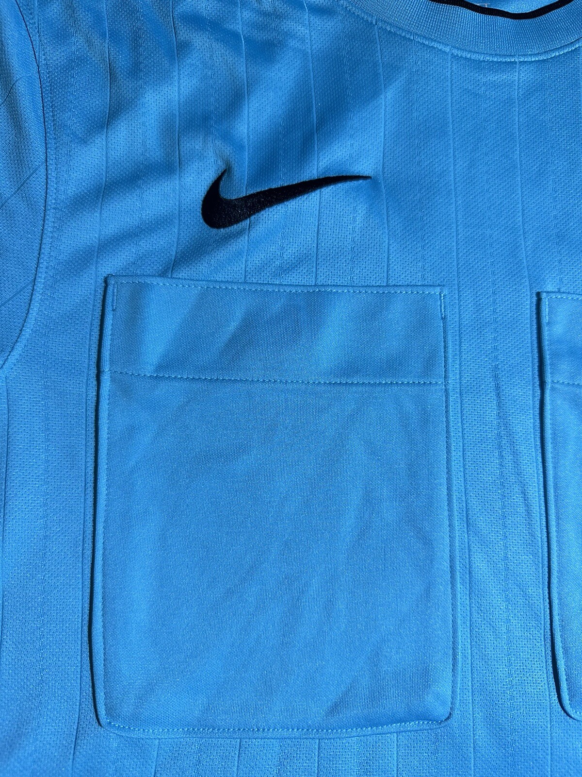Nike Dri Fit Referee Soccer Blue Double Pocket Jersey DH8024-447 Men’s Sz: Small gallery