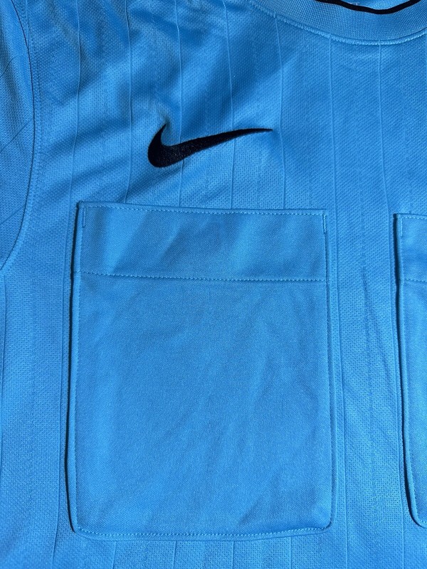 Nike Dri Fit Referee Soccer Blue Double Pocket Jersey DH8024-447 Men’s Sz: Small gallery