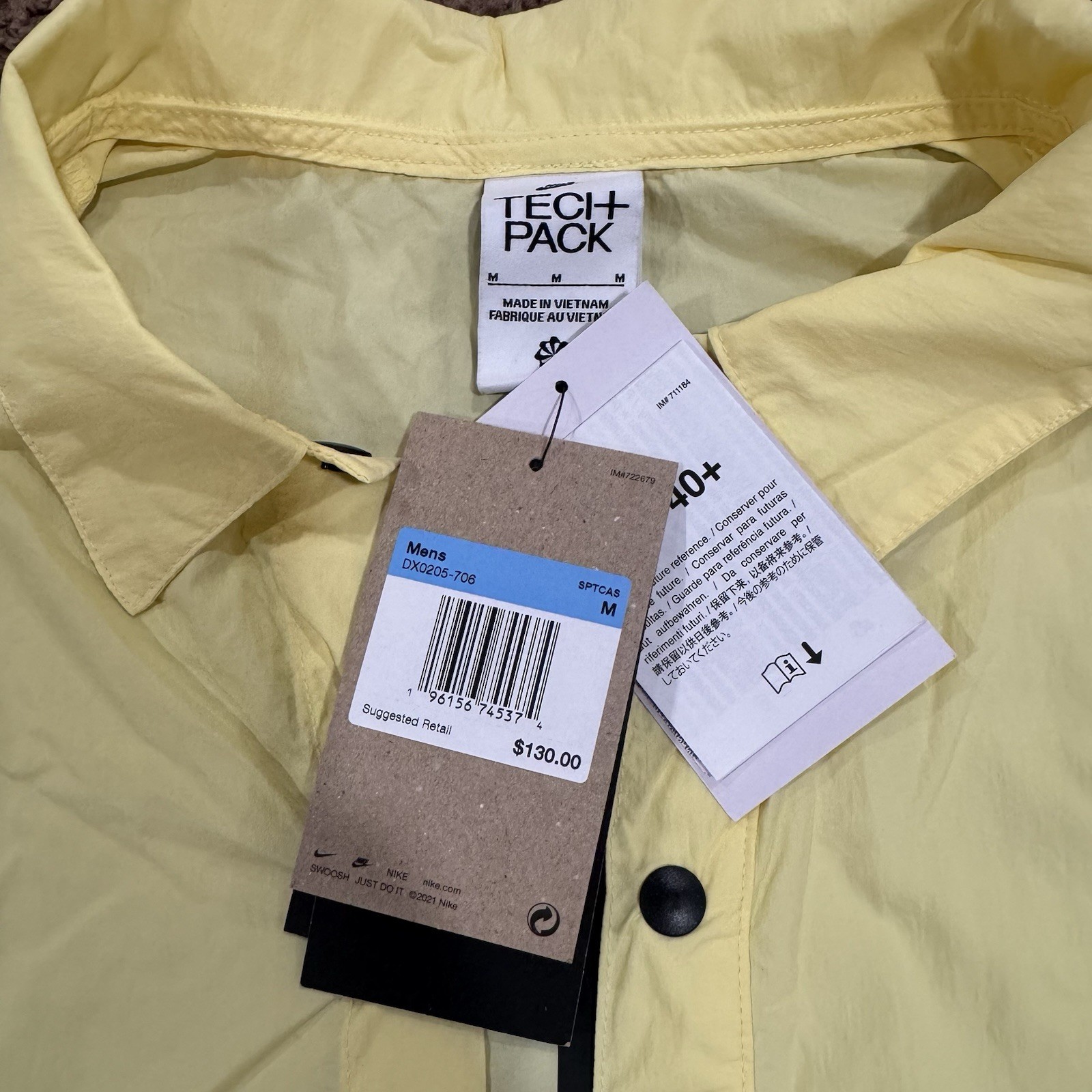 Nike Sportswear Tech Pack Men's Woven UPF 40+ Oversized Shirt Size M DX0205-706 gallery