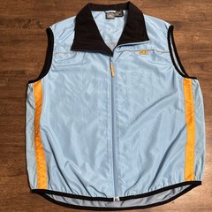 VTG Oakley Software Mad Science Lab Cycling Nylon Mesh Vest Mens XL Skull Y2K