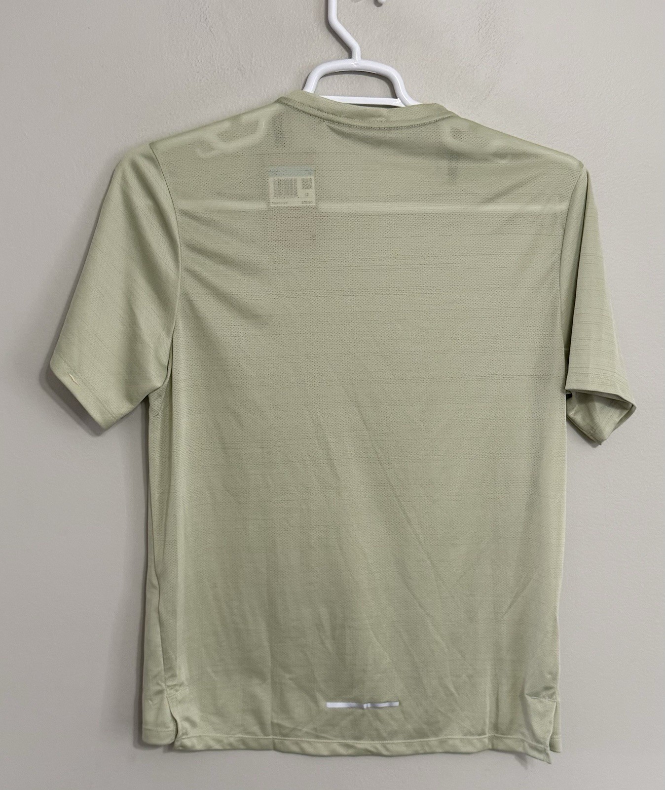 NWT Nike Dri-Fit Men's Medium Miler Reflective Olive Aura Running Shirt gallery