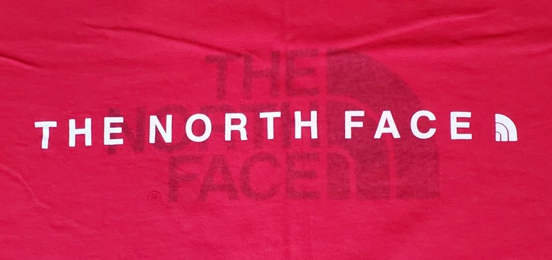 Vintage Men's The North Face Faded Graphic Half Dome Logo Red Shirt Size XL gallery