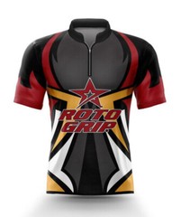 Strike with Style: Roto Grip Warrior Bowling Shirt Zip Jersey in Sizes S-5XL