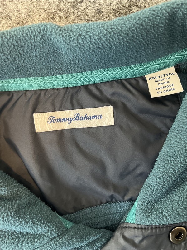 Tommy Bahama 1/4 Snap Sweater Men’s 2XLT Long Sleeve Pullover Blue gallery