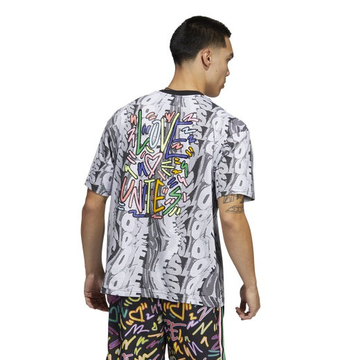 Adidas Originals Pride AOP Men T-Shirt Size Large White Black HC3082 Love Unites gallery
