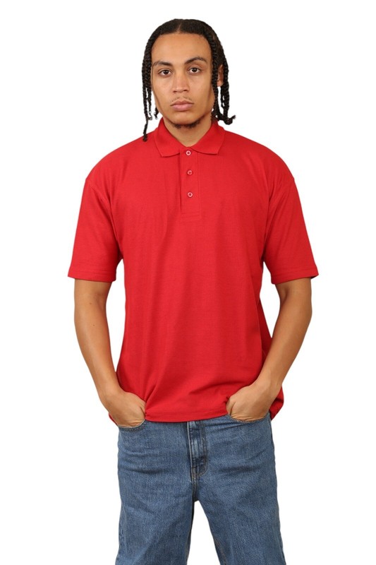 3 Pack Mens polo shirt 50/50 Polo Shirts Plain Unisex Men Tee T Shirt cotton gallery