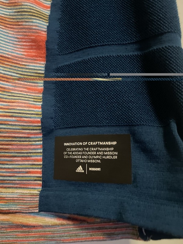 MISSONI Adidas Multi-Colored PRIMEKNIT CRU RUNNING Tee T-Shirt Men’s Sz L gallery