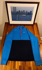 Nike Dri-fit Mens Two Toned Blue 1/4 Zip Pullover Size M