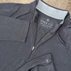 Free Fly Performance Bamboo 1/4 Zip Pullover Men’s XL Dark Grey Stretch