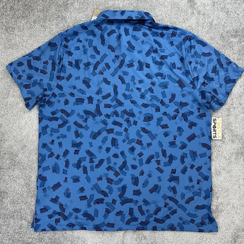 Nike Dri-Fit Tour Golf Polo Shirt Mens Size XXL Blue White AOP FD5739-402 gallery