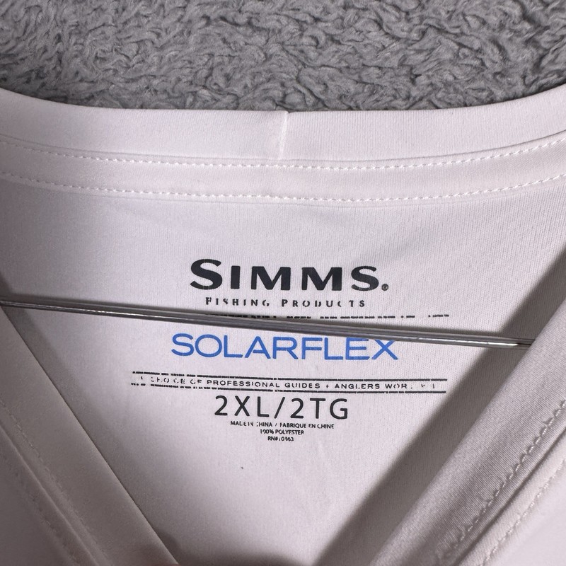 Simms SolarFlex Long Sleeve Shirt Mens 2XL XXL UPF50 Fishing Protection gallery