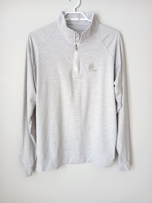 Holderness & Bourne 1/4 Zip Pullover Men's Small White Dry Luxe Performance gallery