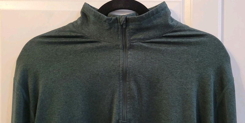 Quince Flowknit Performance Heather Green Half-Zip Pullover Mens Long Sleeve XL gallery