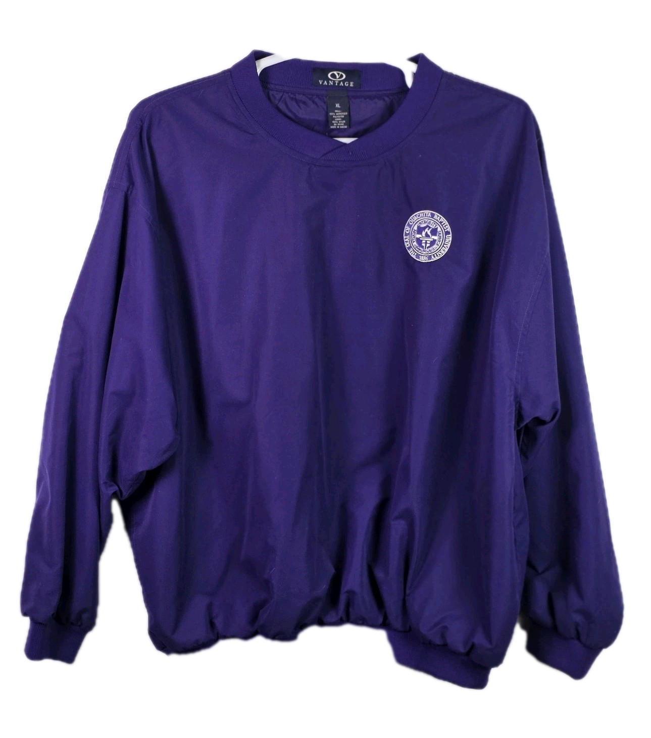 Vantage Quachita Baptist Univ Men's XL Purple Golf Pullover gallery