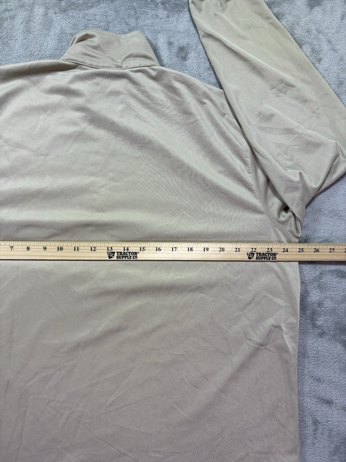Military Sleeping Shirt Large Beige Long Sleeve Quarter Zip Active Force Apparel gallery