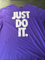 Nike Dri-FIT The Nike Tee Men’s 3XL Purple Crew Neck Just Do It Graphic Tee