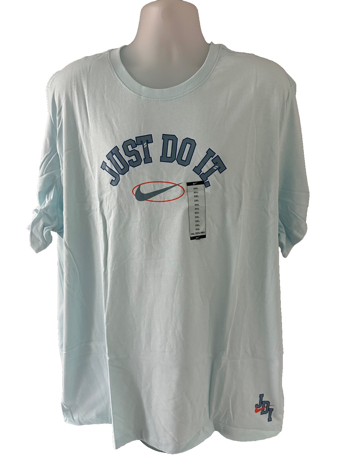Nike Glacier Blue "Just Do It" Graphic S/S Tee FZ5377-474 Size 3XL, XXXL gallery