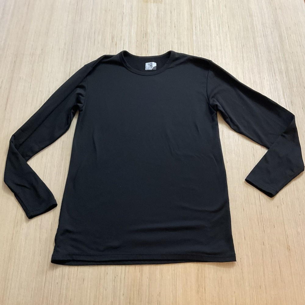 Body Glove Stay Quick Dry Base Layer Solid Black Long Sleeve Slim Fit Shirt Med