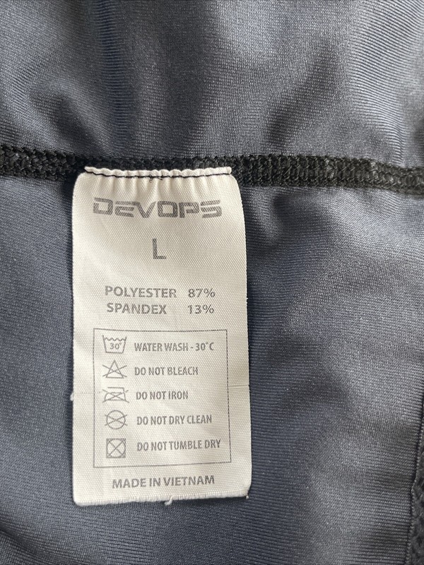 Devops Mens Navy Blue Long Sleeve Compression Shirt Size Large Workout Gear gallery