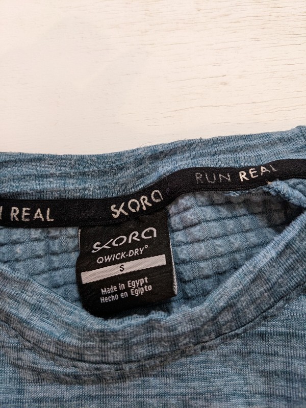 Skora Athletic Shirt Small Long Sleeve Crew Neck Qwick Dry Women's Blue gallery