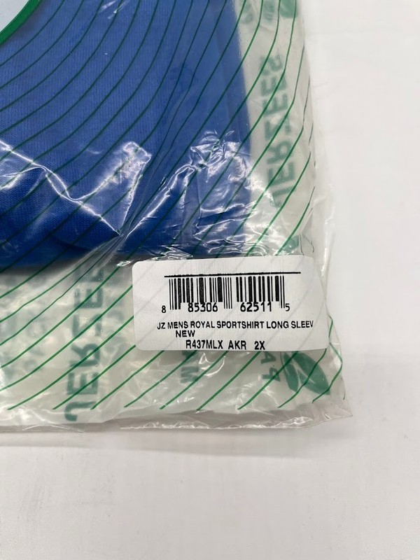 Jerzees Mens Spotshield Long Sleeve Jersey Polo Shirt 437ML Royal Size 2XL gallery