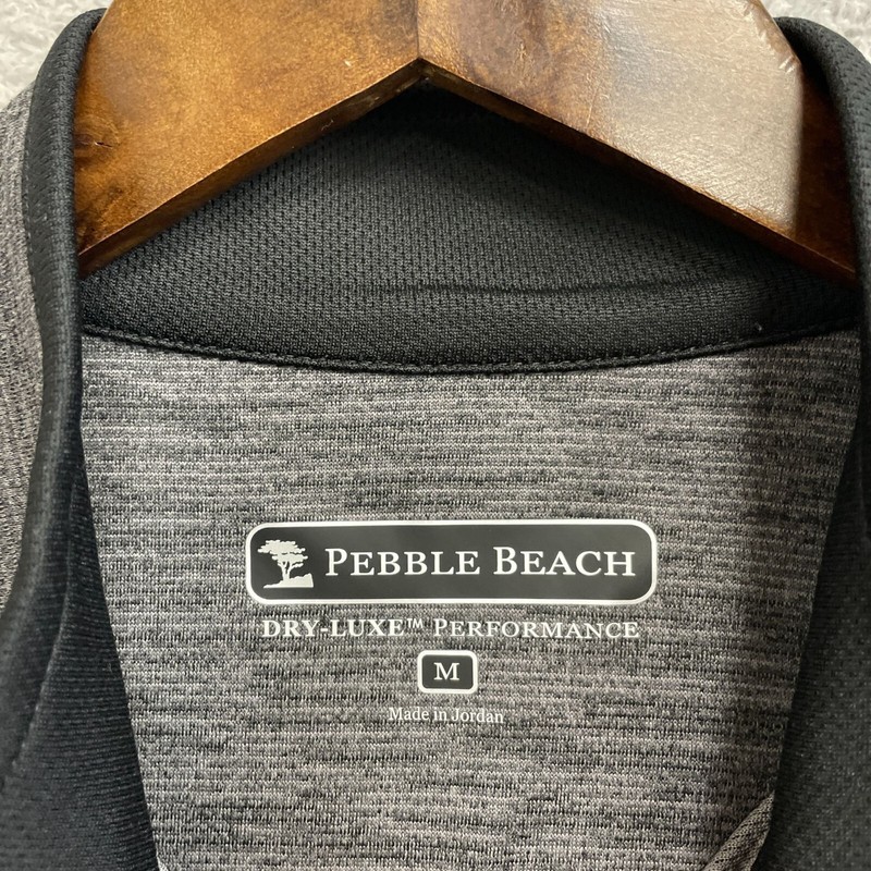 NEW Pebble Beach Men's M Performance Gray Quarter-Zip Pullover Sweatshirt gallery